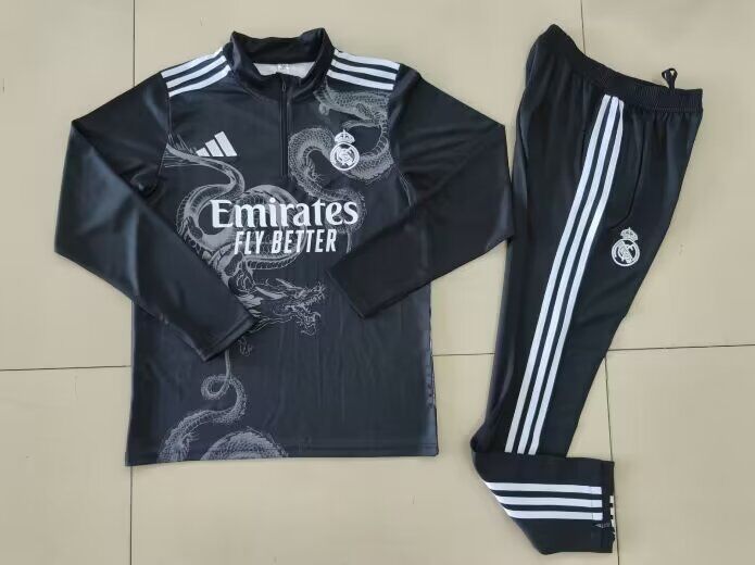 AAA Quality Real Madrid 24/25 Tracksuit - Black Dragon